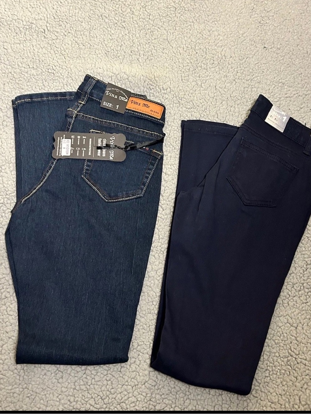 NWT Vins Me & BQB Ladies 2 Piece Denim Jean Bundle Size 1